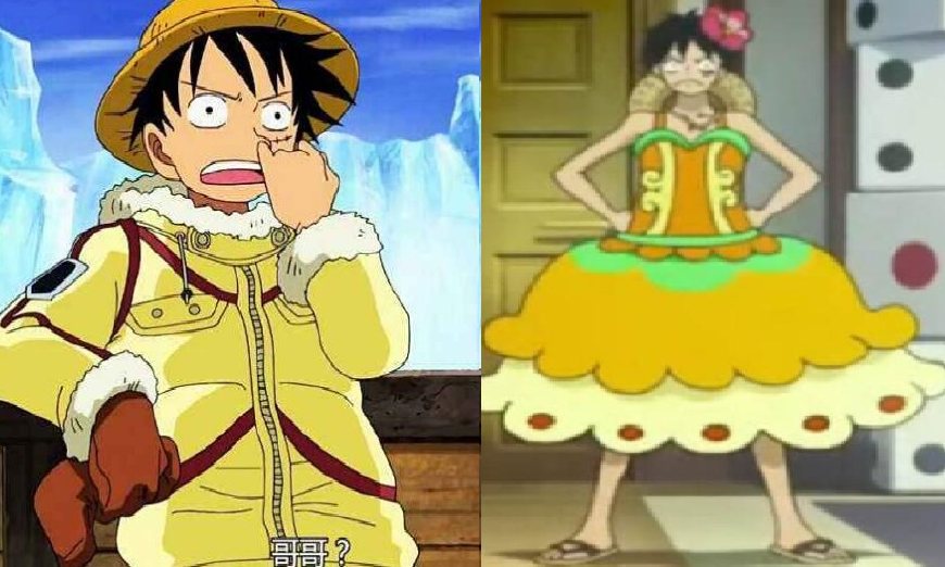 而在出海时期,路飞也换过不少的衣服,其中不少是因为天气问题.