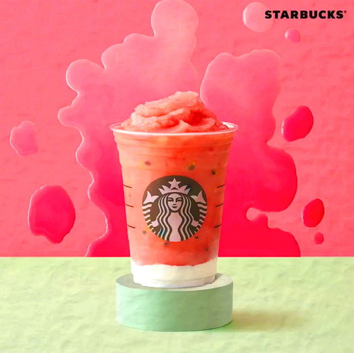 韩国星巴克推出夏季新品西瓜星冰乐了