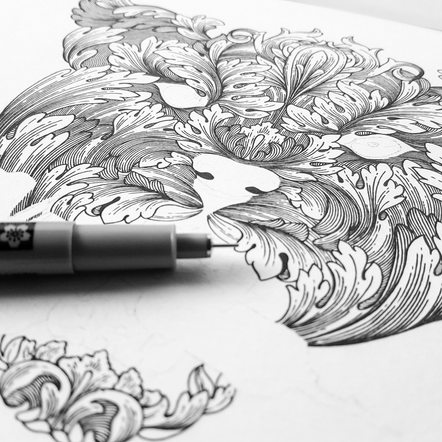 inked leopard手绘 插画 美术 图形设计