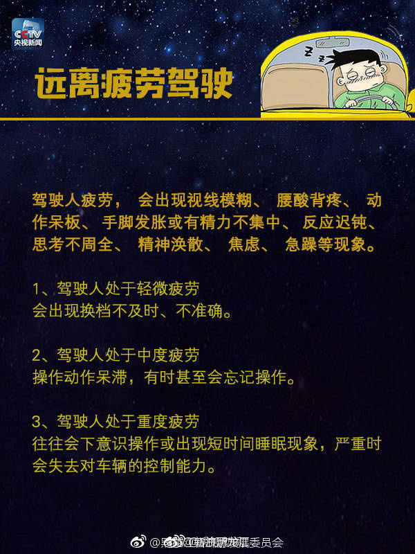 记住这些小知识,拒绝疲劳驾驶