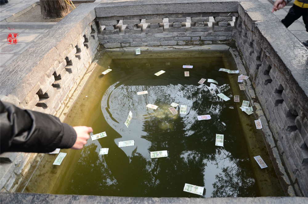 不管是公园内的水池,或是景点区的水池,都是人们许愿的地方.