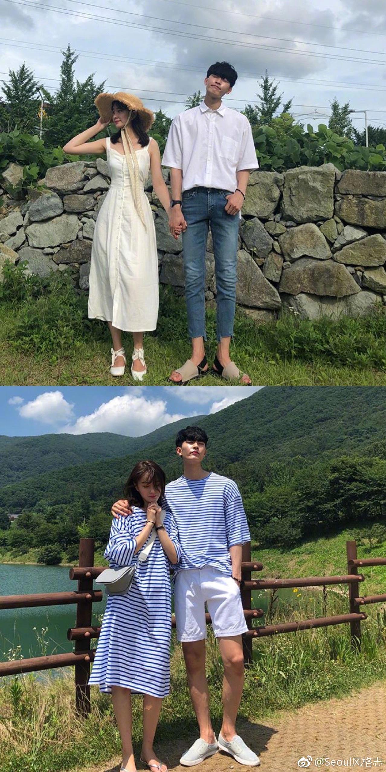 长腿情侣搭配日志,看起来很养眼.