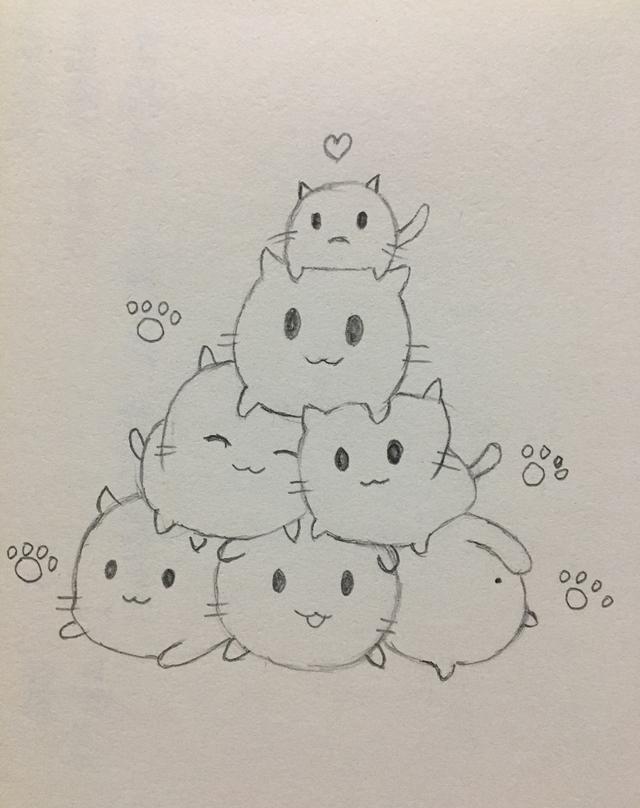 简笔画——一堆喵星人