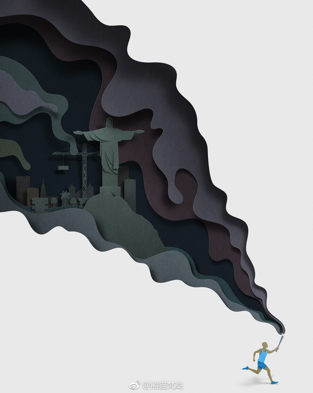 著名的插画家和平面设计师eikoojala作品喜欢研究形状并利其与光影
