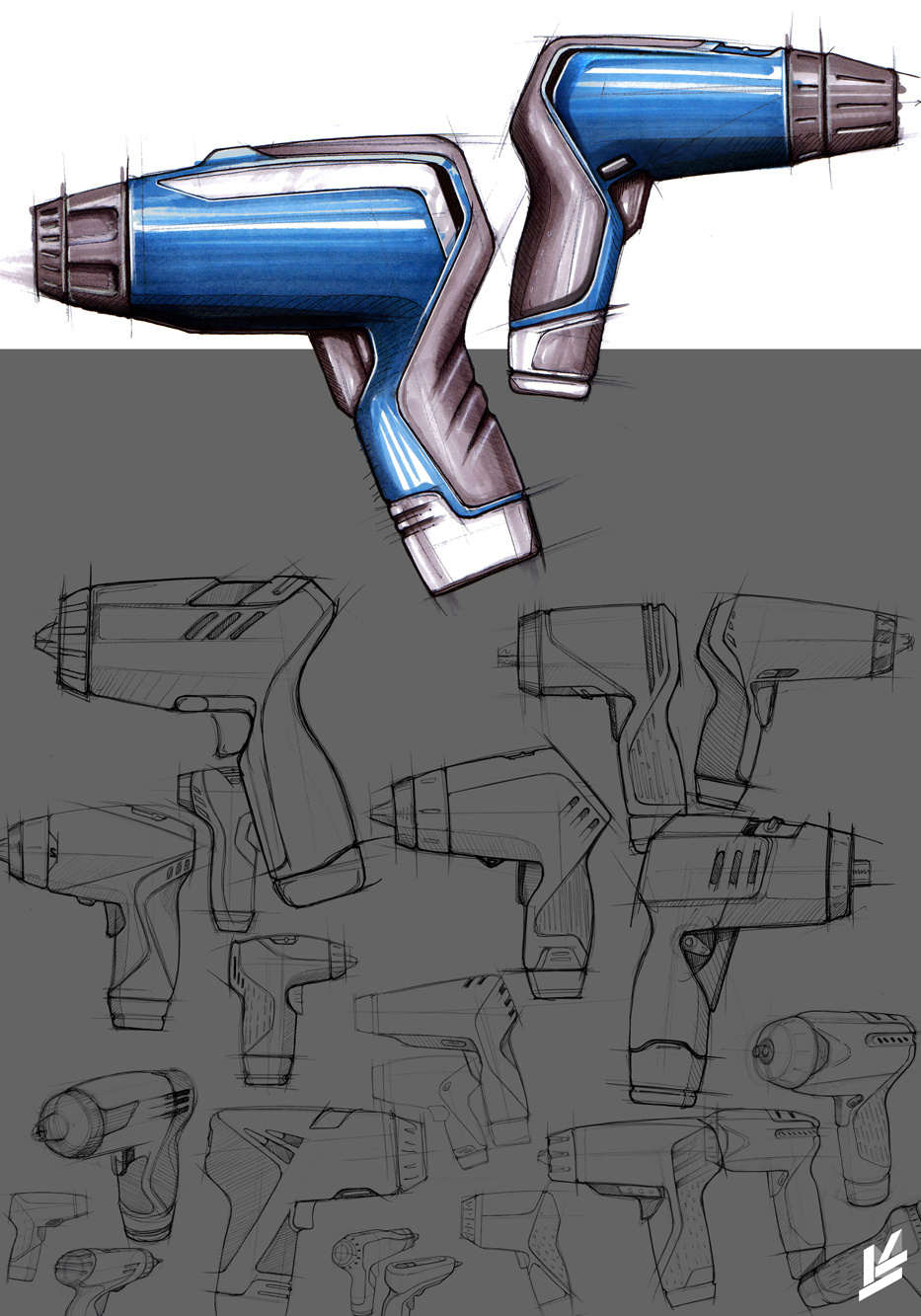 一组工业设计图稿