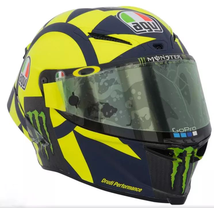 罗西2018pistagpr最新赛蓝底日月拉花头盔