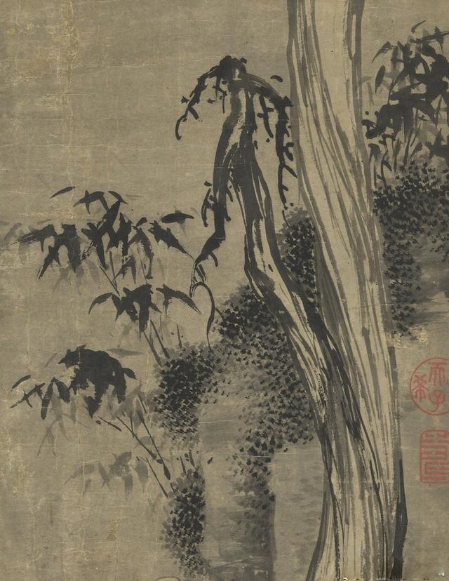 南宋 梁楷《观瀑图》(台北故宫博物院藏)