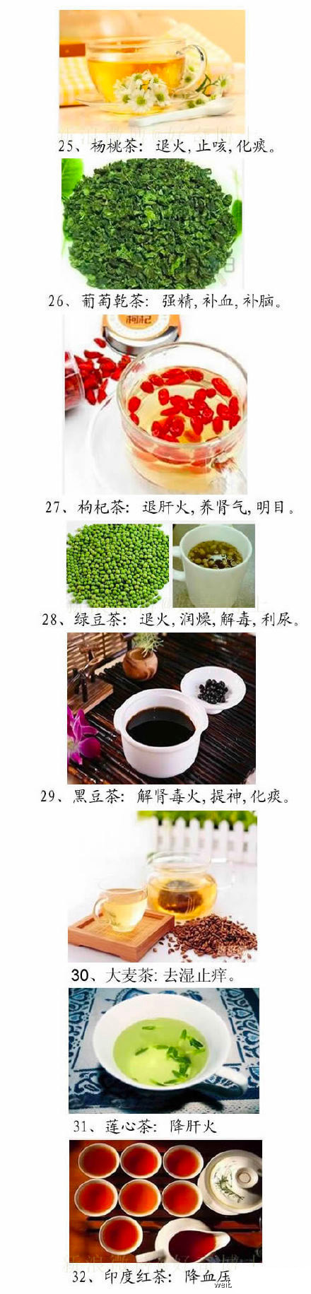 各种茶的功效介绍，让你喝茶喝的更科学，更健康，更美丽