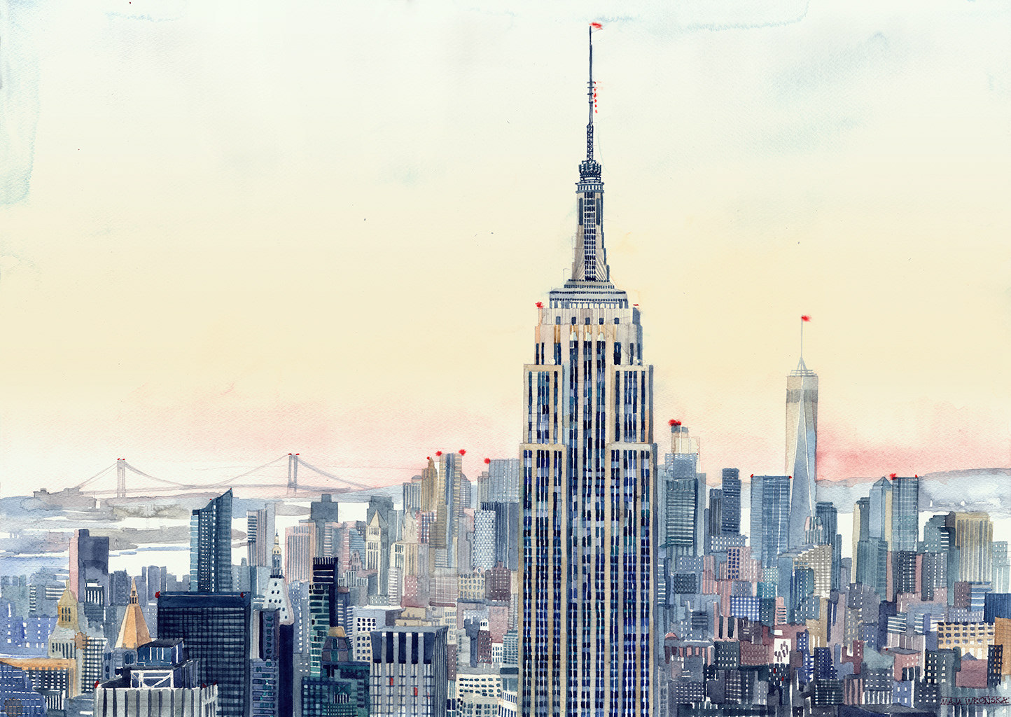 水彩下的城市,你最喜欢哪一个? 作者:maja wrońska