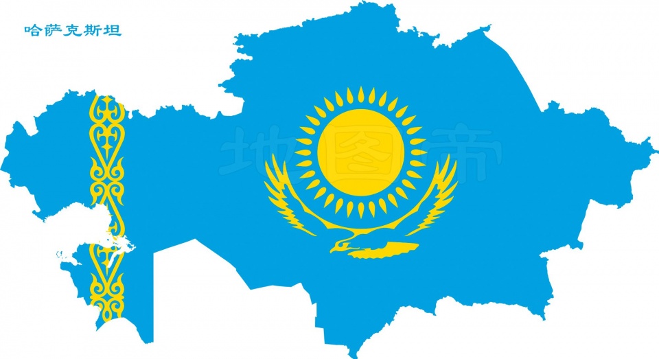 (土库曼斯坦舆图国旗)