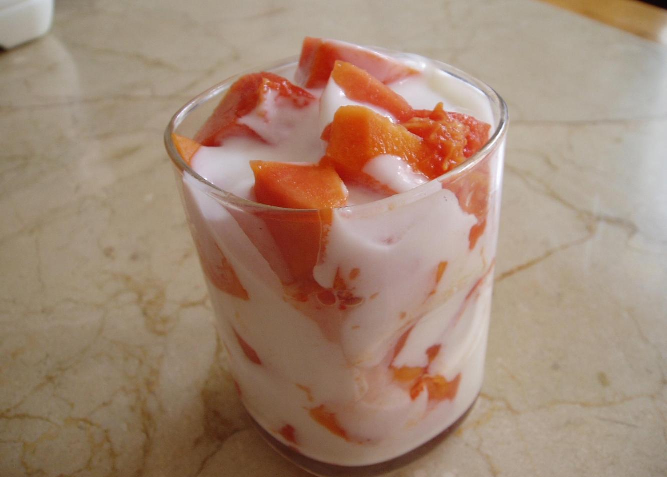 木瓜 酸奶:美容减肥