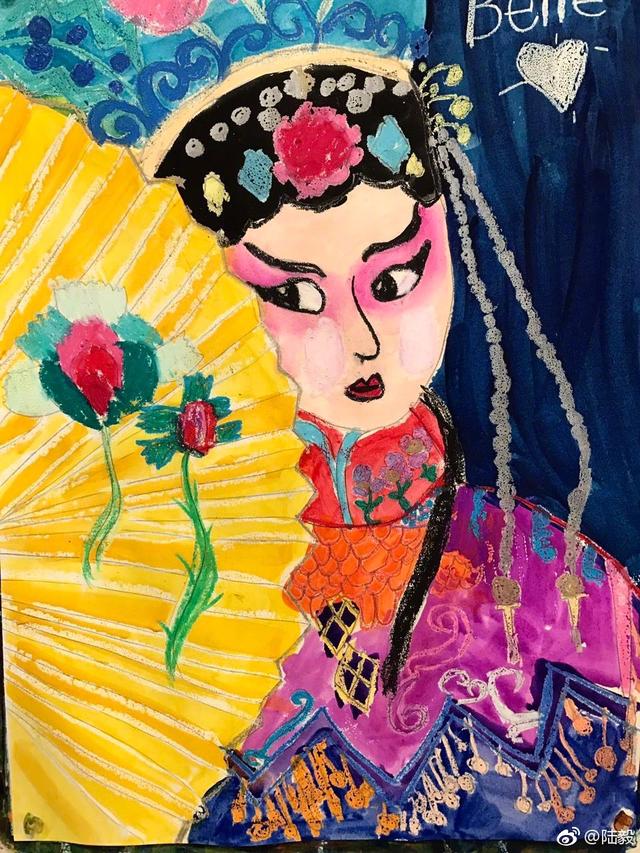 贝儿学昆曲,陆毅鲍蕾被夸会养女儿