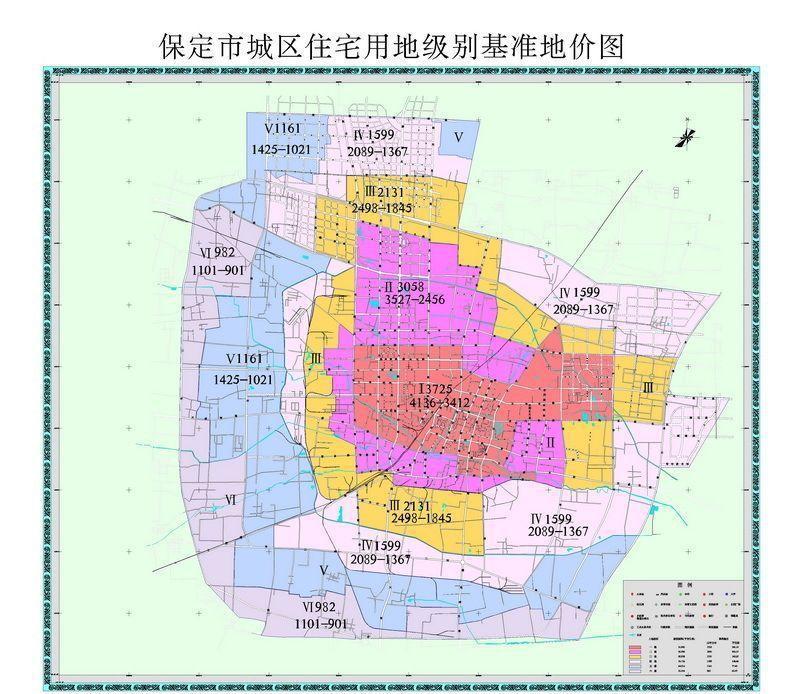 保定主城区"地价"地图! 哪里贵一目了然