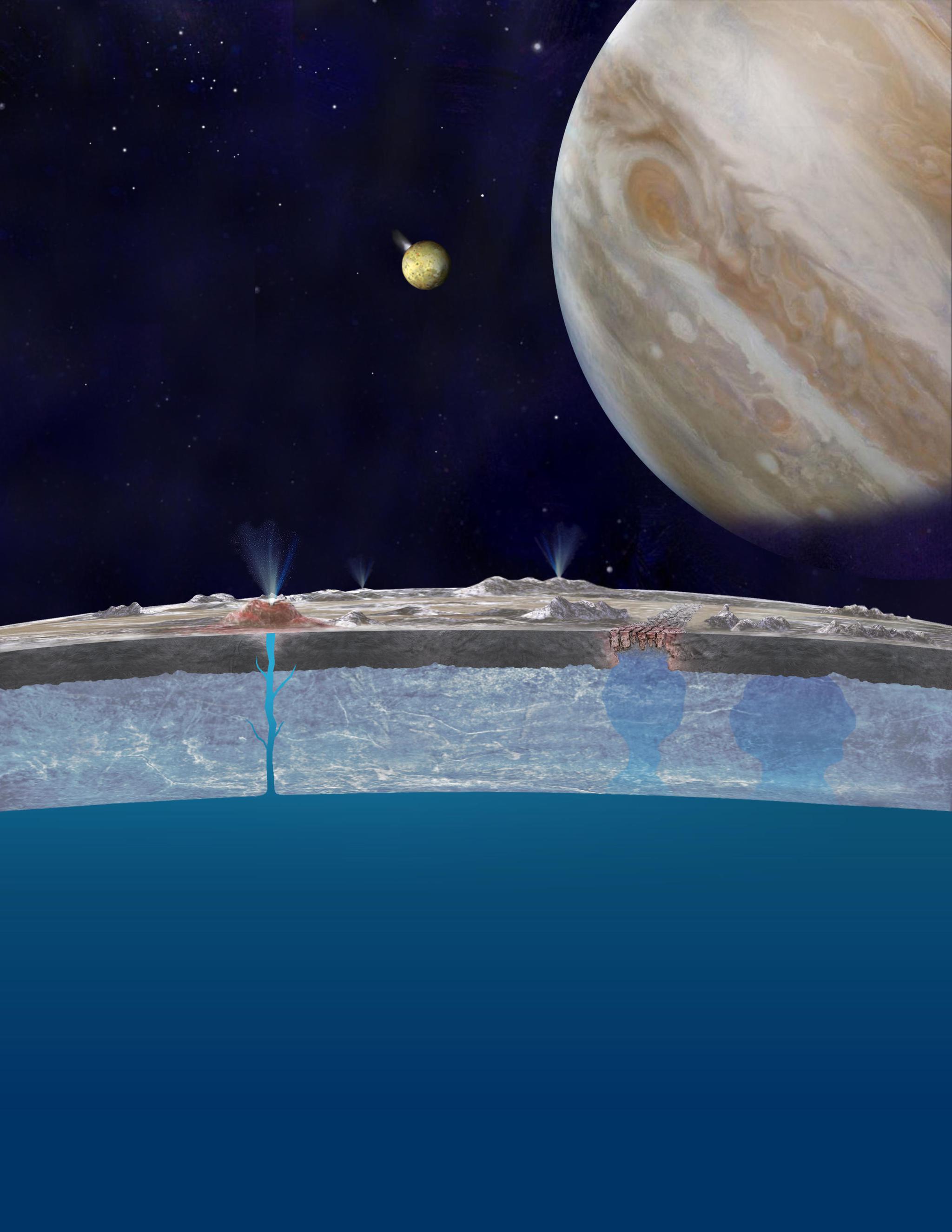 人类探测器首次穿过木卫二的液态喷流,为寻找外星生命奠定基础