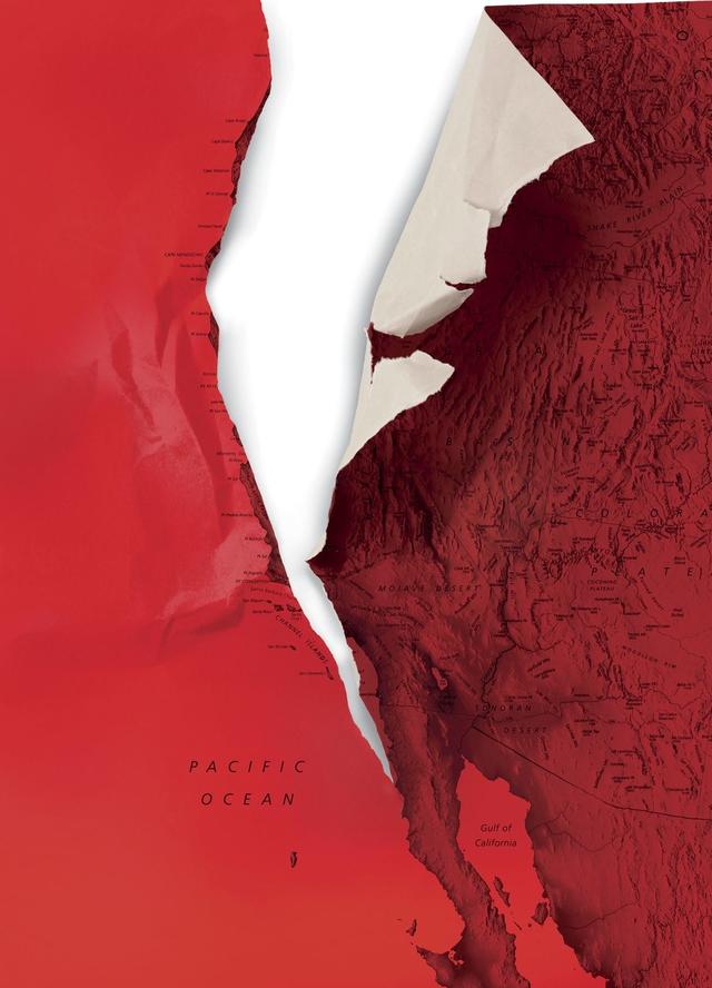 相对比较平静的,沿着卡斯卡迪亚(cascadia)大型地震发生并没有那么多