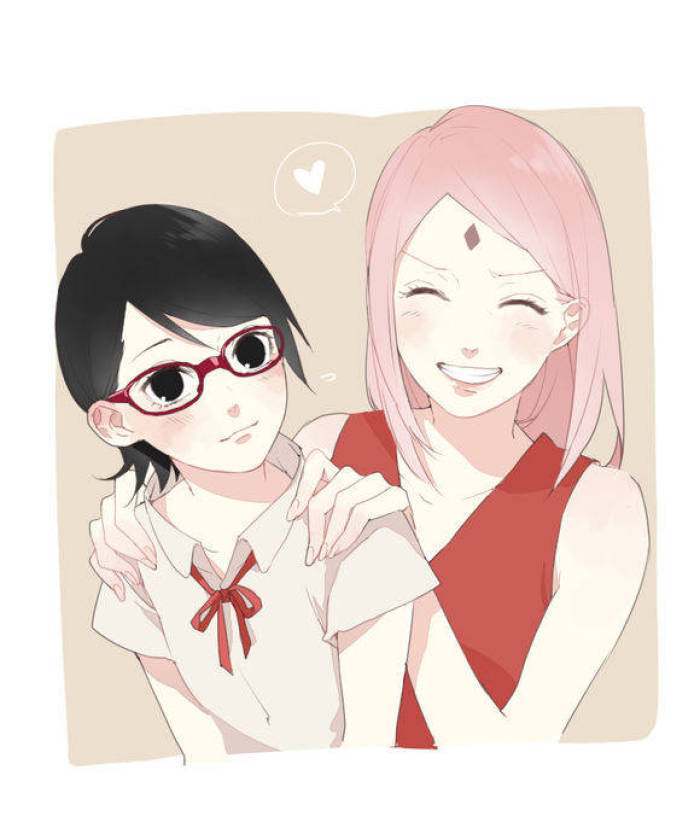 火影忍者博人传里的高颜值母女女儿聪明可爱妈妈长发美如画