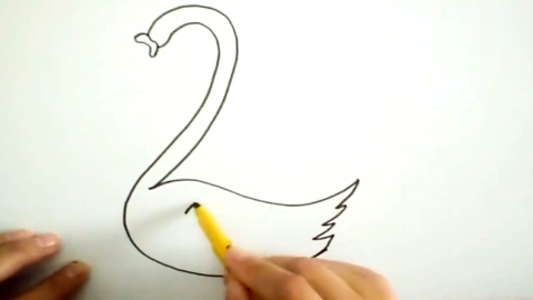 怎样用数字2画天鹅一分钟简笔画超简单快给宝