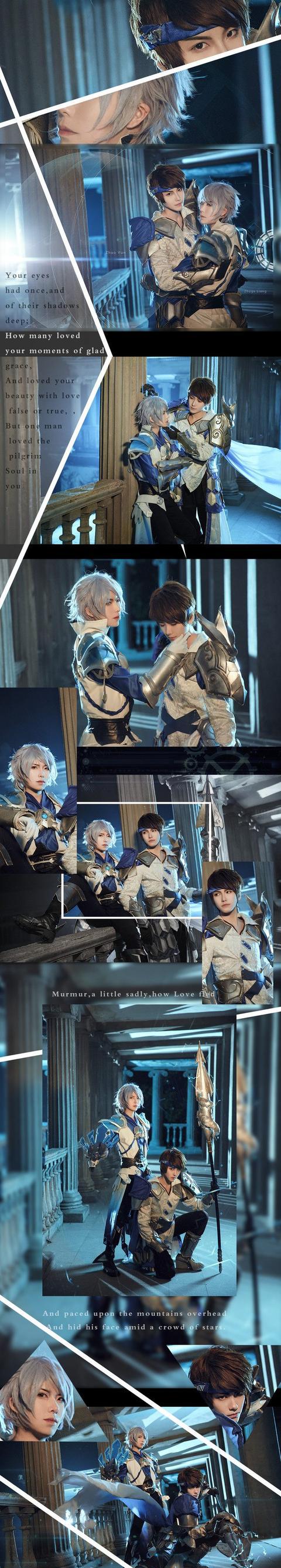 王者荣耀时尚先生赵云和他背后的男人云亮cp的双人cos