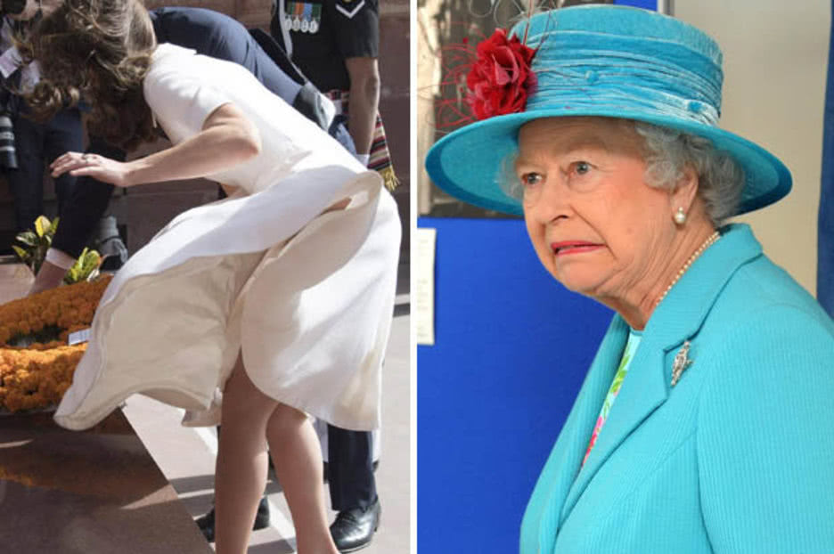 大风吹起裙子的尴尬时刻各国王妃与风的斗争