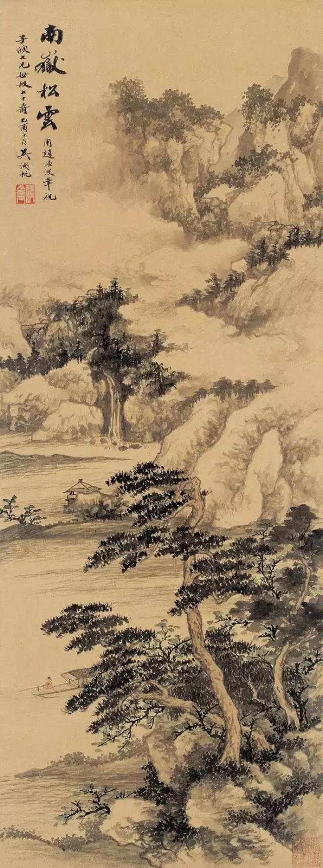 名家画松100幅,真开眼!|听松|松石|松下_新浪新闻
