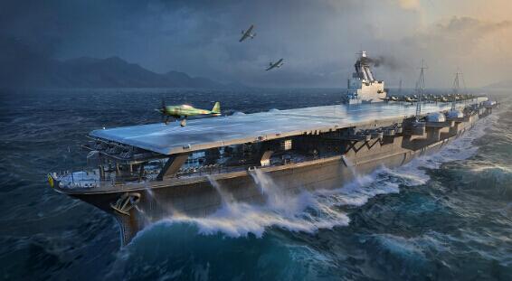世界上第一艘标准的航空母舰是日本的"凤翔"号,而在二战