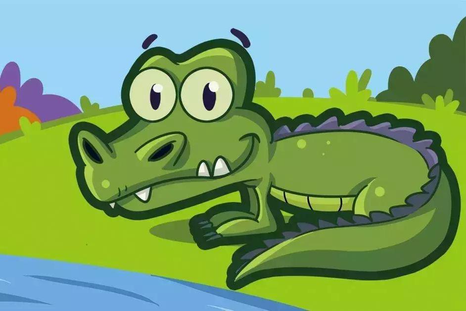 不不不,真正的鳄鱼没这么可爱,不要被卡通形象迷惑.