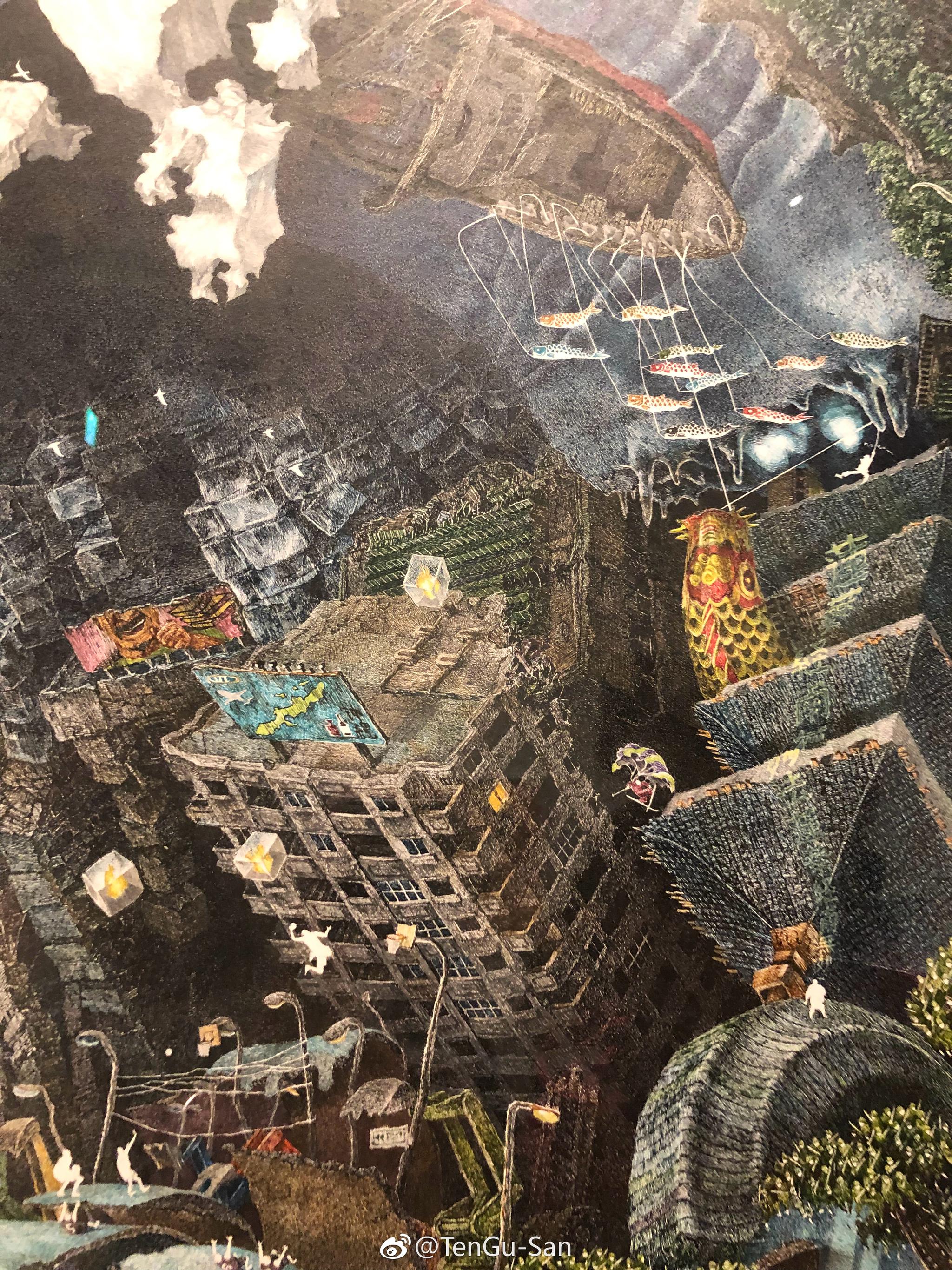 池田 学的作品《预兆》.点查看原图,看看这副充满各种细节的作品