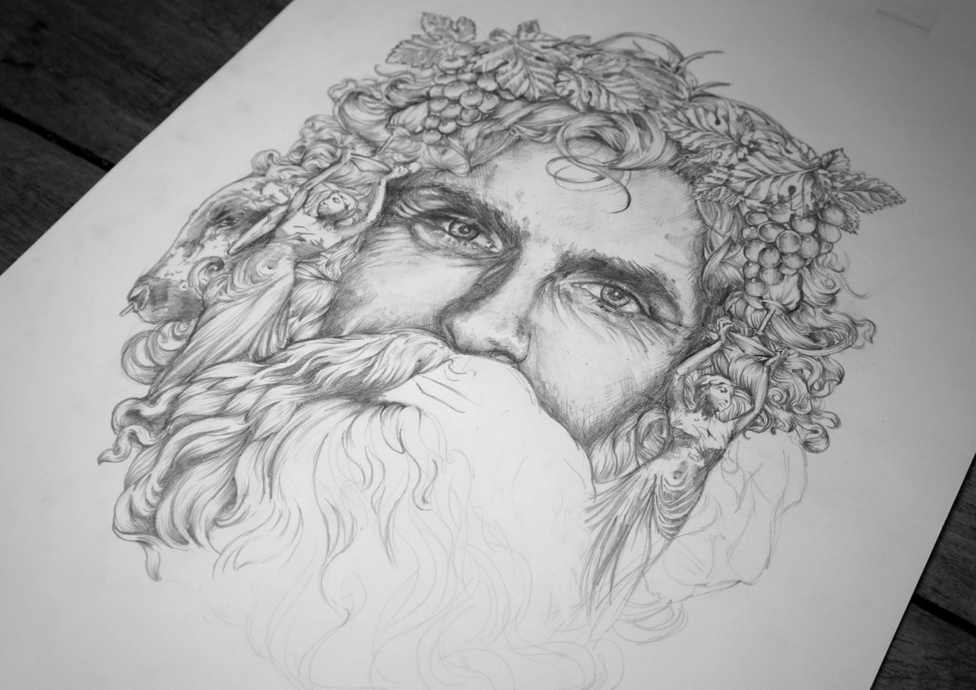 人总是夸大自己的善意和仇恨,却羞愧于自己的欲望|善意|酒神|素描