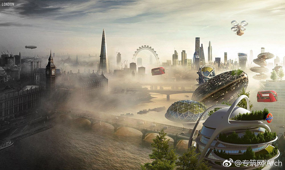 7座全球性城市的未来狂想图建筑展现了城市的历史