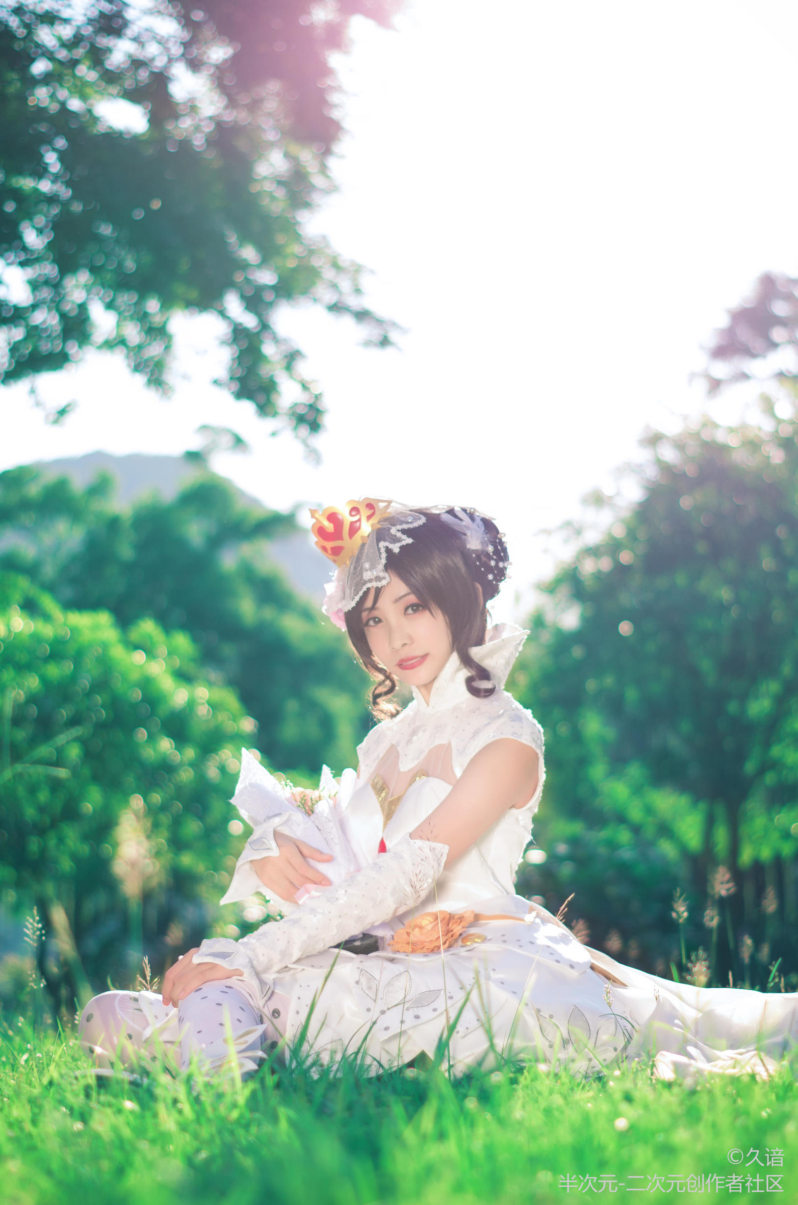 王者荣耀小乔纯白花嫁cos此刻做你最美的新娘