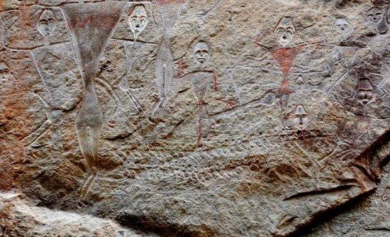 世界罕见的生殖崇拜岩画,我只看出了时尚和et外星人