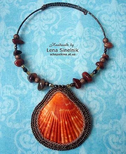 效果真是杠杠的美自制贝壳项链美呆了有教程哦