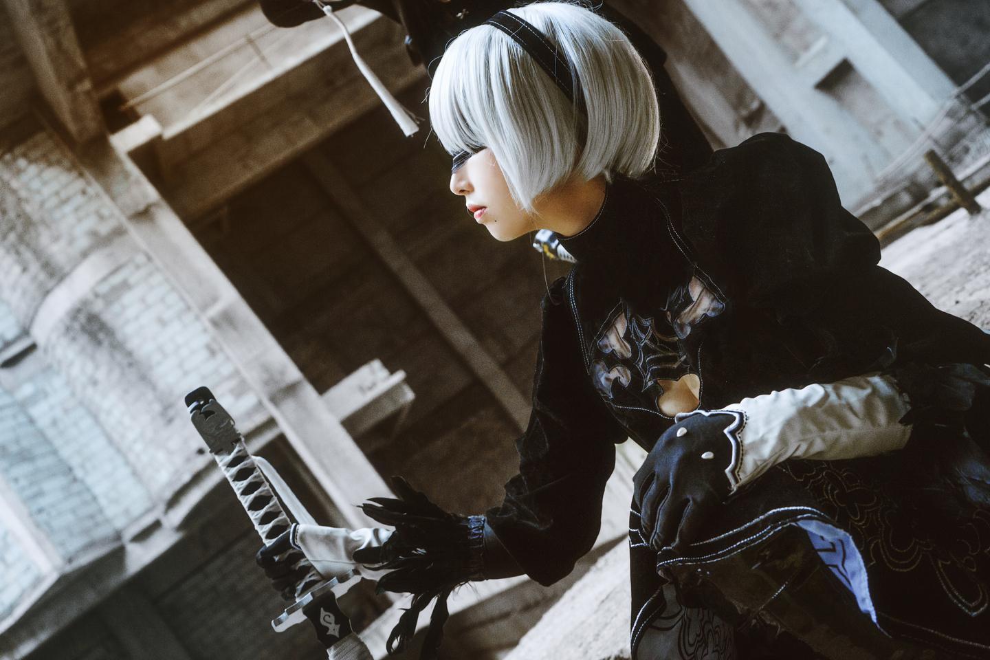 尼尔机械纪元 cosplay 大长腿2b小姐姐在线撩人