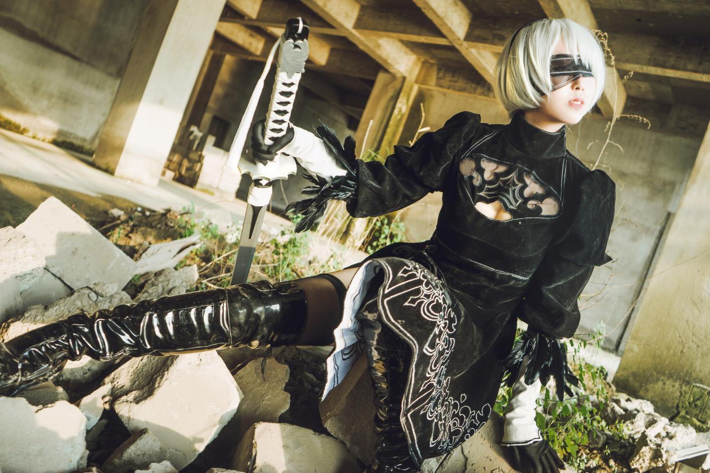 尼尔机械纪元 cosplay 大长腿2b小姐姐在线撩人