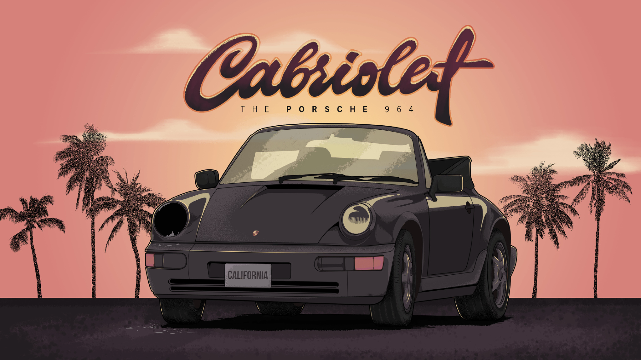 墨西哥插画师meme笔下的赛车插画风格复古时髦值极高