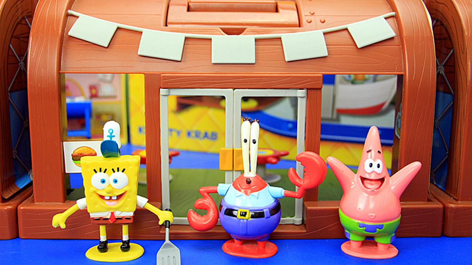 海绵宝宝趣味玩具 海绵宝宝在餐厅实习做服务生