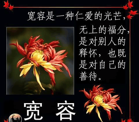 人要想笑看人生, 需要有理解很宽容的心态.