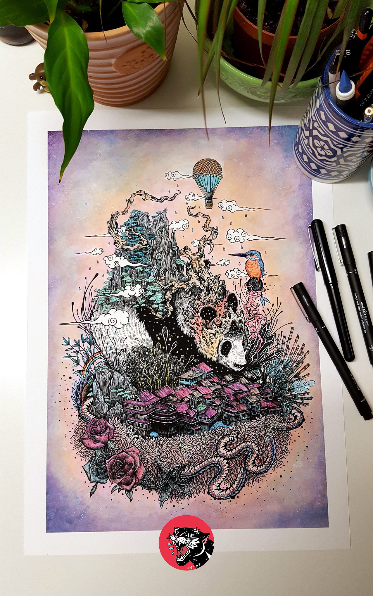 手绘山海经灵兽插画图形设计手绘illustrationgraphicdesign