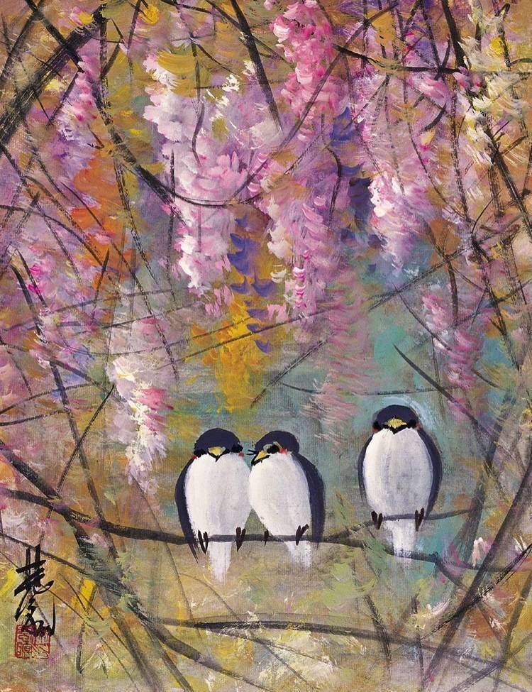 《秋叶小鸟》| 作者 林风眠