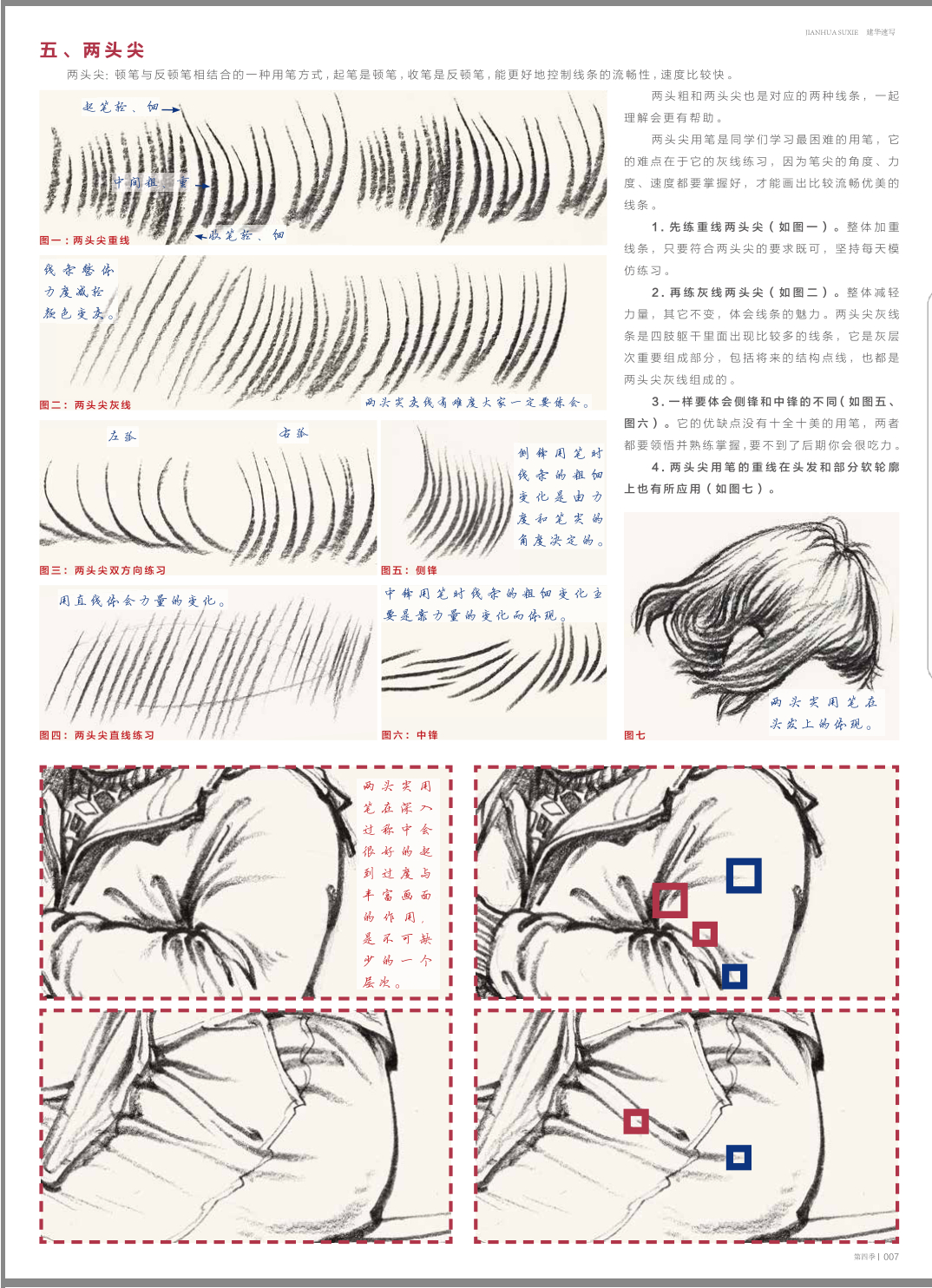线条技法训练--素材来自《建华速写第四季》