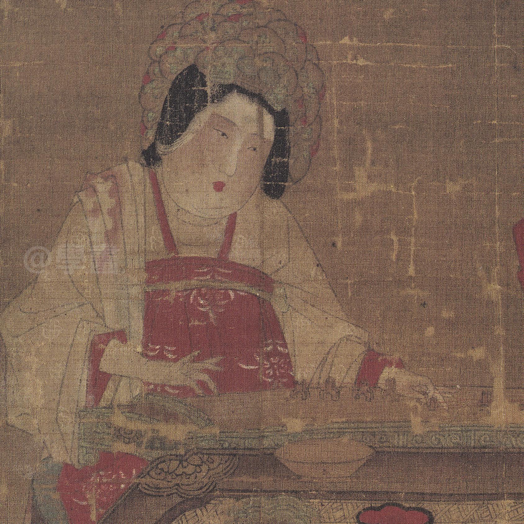 中国十大传世名画唐宫仕女图之宫乐图佚名