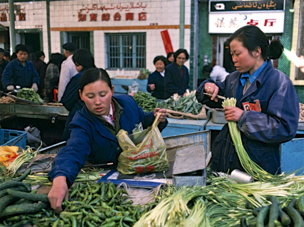 老照片新疆喀什1990年布鲁诺巴贝