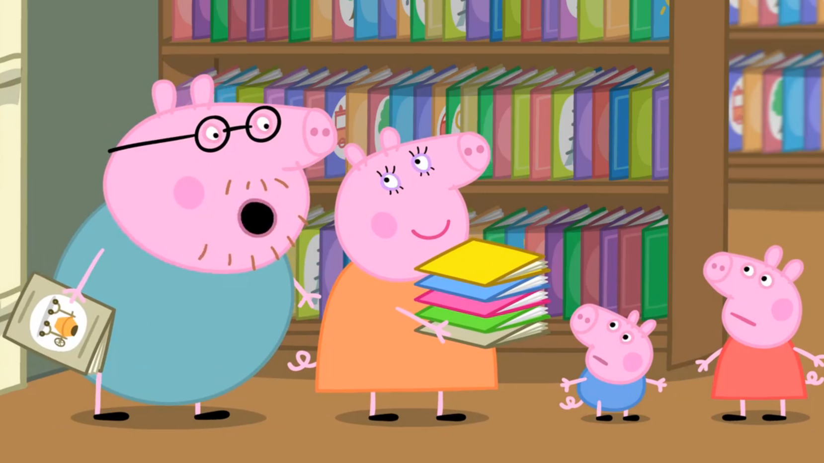 6.2.4小猪佩奇一家来到了图书馆看书