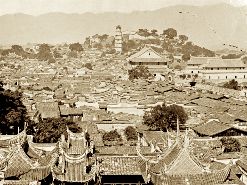 老照片:福州1895年,历时十九年建造的万寿桥