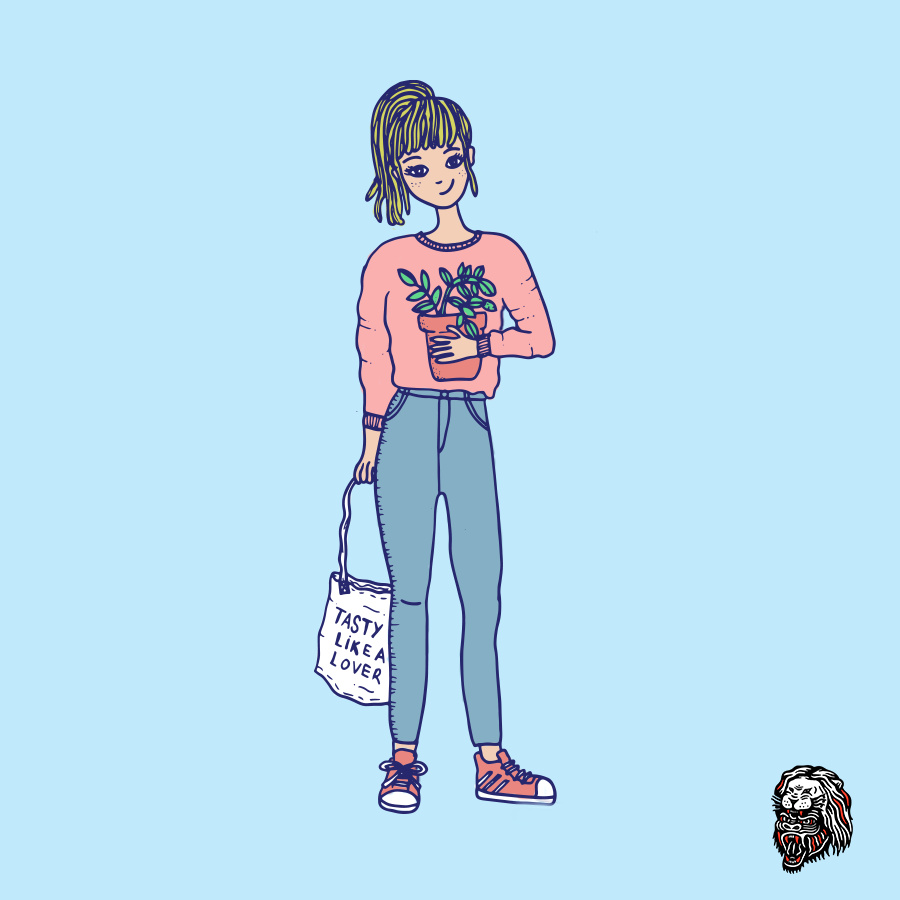你们期盼的妹子文艺款头像插画来了,惊喜不惊喜!只有6张!