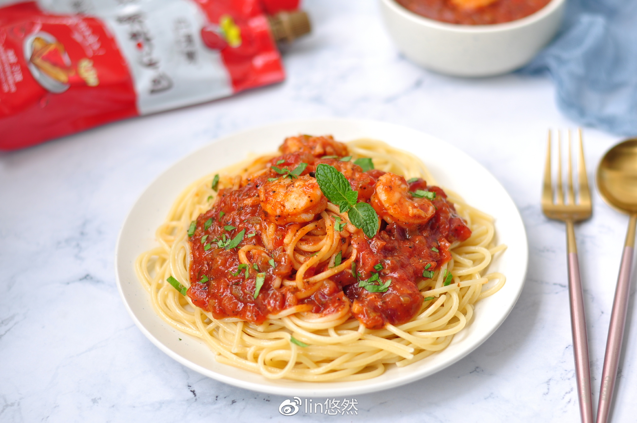 熬一份红酱,自己在家做孩子喜欢的虾仁意面