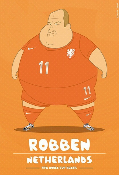 看一看发福后的球星 | 插画师fulvio obregon