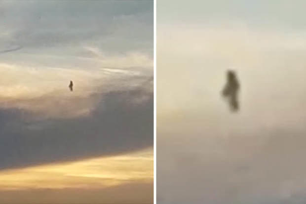 引发网友热议,从视频中可以看出,空中飞行的不明飞行物呈人形,非常的