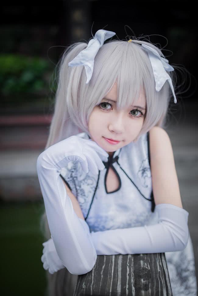 cosplay春日野穹cos嘟嘴穹妹小兔子看得都心软了