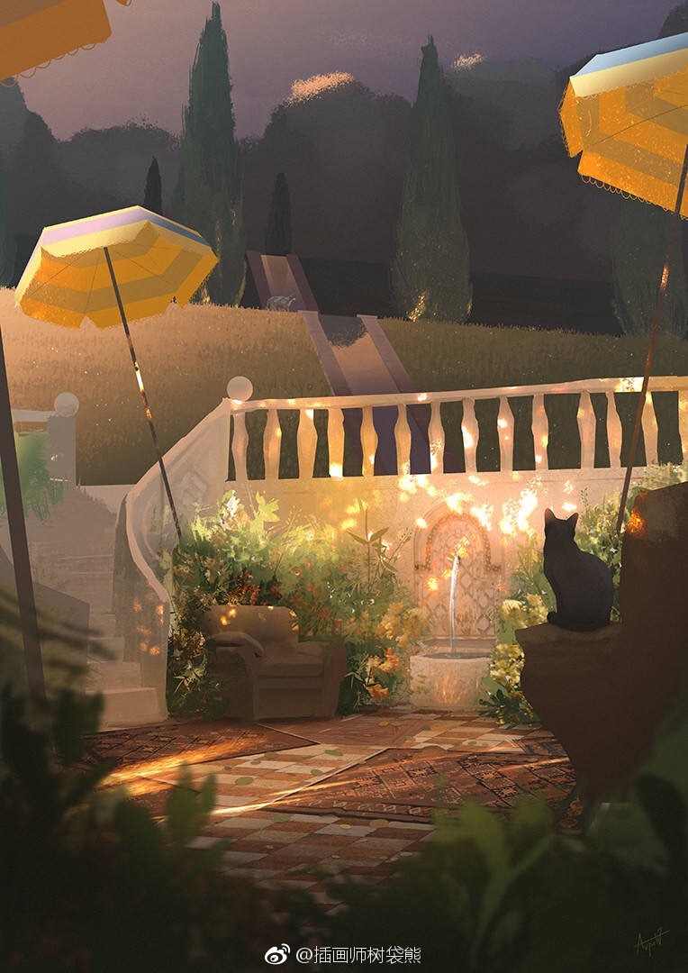 法国插画师 florian aupetit 光影场景概念插画设计作品他的作品温暖